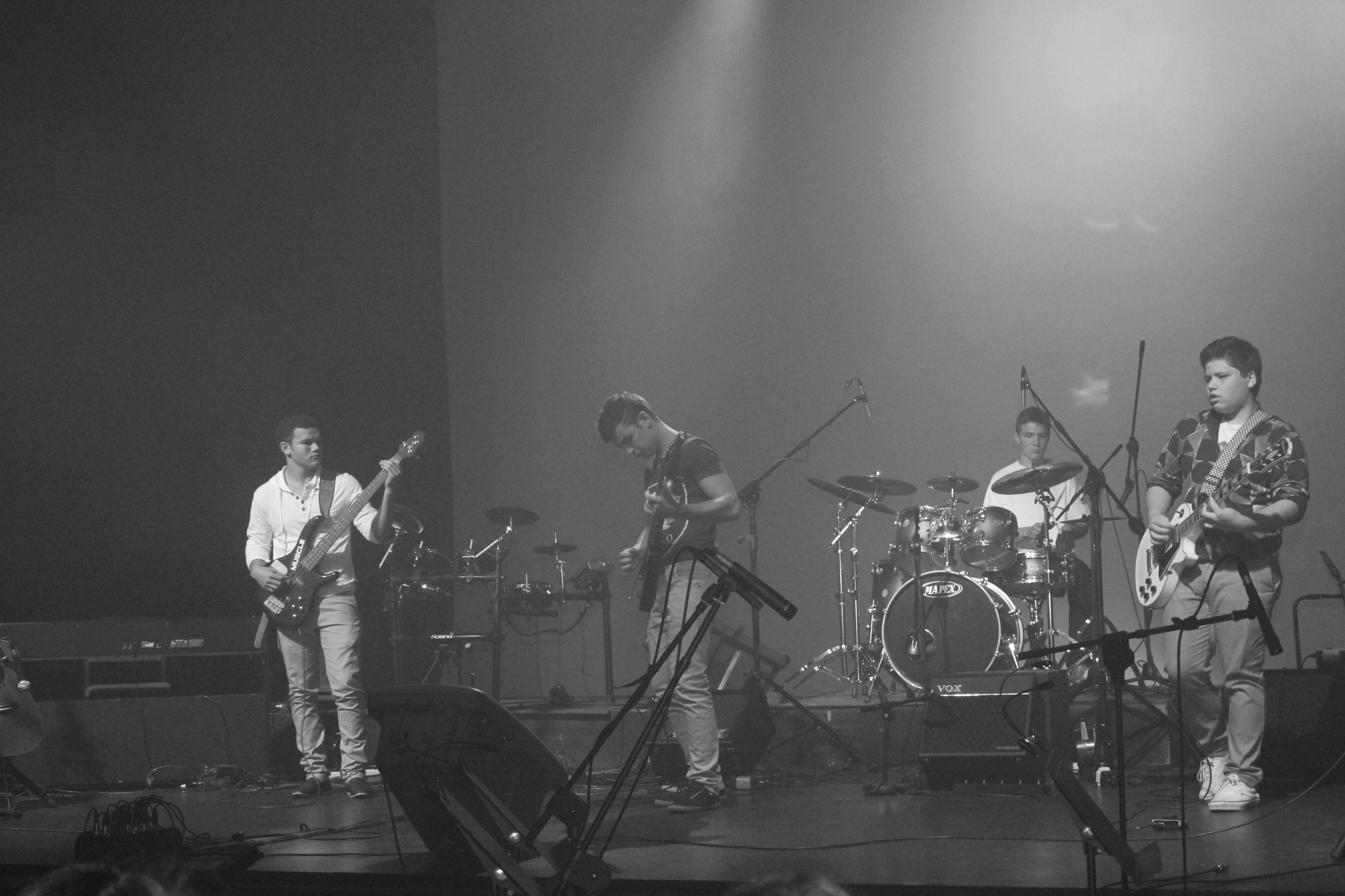 Band photo black and white