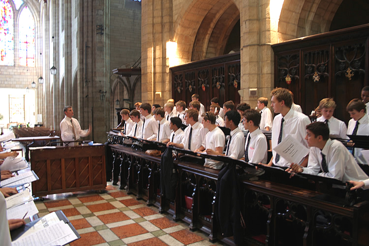 Choir Rehearses at St George's Cathedral